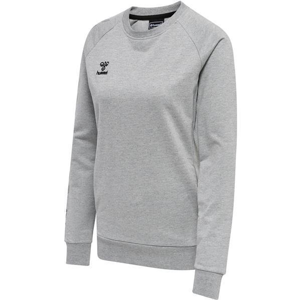 Hummel hmlMOVE GRID COT. SWEATSHIRT WOMAN - GREY MELANGE - S