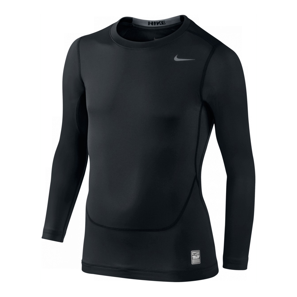 Nike CORE COMP LS  YTH Schwarz XS