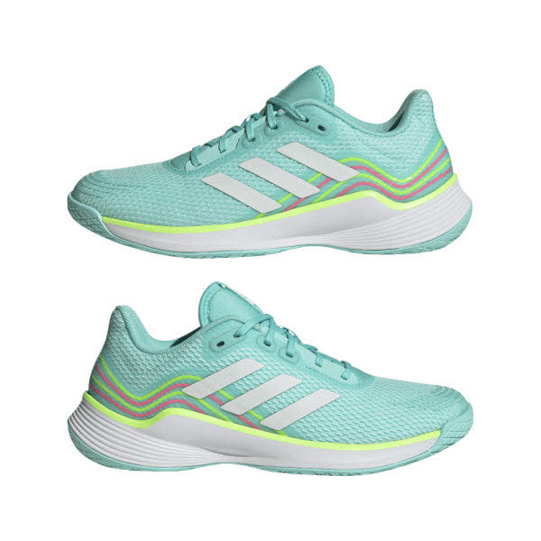adidas Novaflight Hallenschuh Women blau/weiß 40 2/3