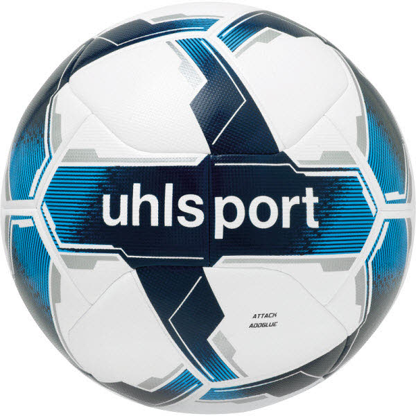 Uhlsport Attack Adglue Trainingsball weiß/marine/fluo blau 5
