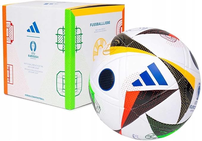 adidas Euro 24 LGE Ball mit Geschenkbox weiß/black/globlu 5