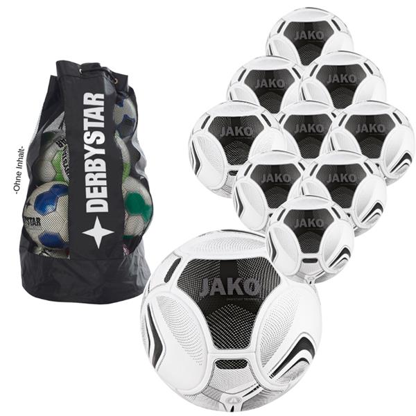 10er Ballpaket Jako Trainingsball Prestige weiß/schwarz/steingrau Gr. 5