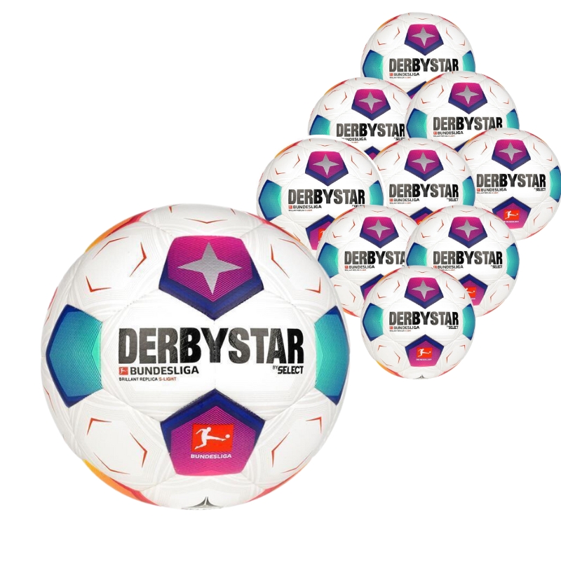 10er Ballpaket Derbystar Bundesliga Brillant Replica s-light v23 weiß/bunt 5