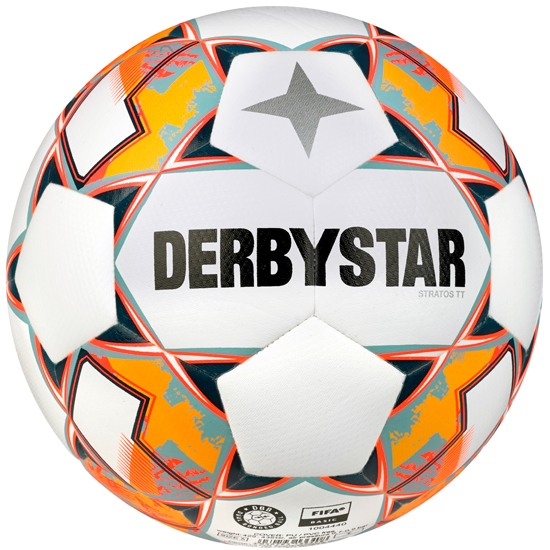 Derbystar FB Stratos TT v23 Trainingsball Größe 5 weiß/blau/orange