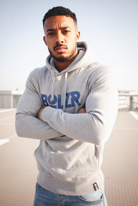 Bolzr Hoodie Grau Blau S