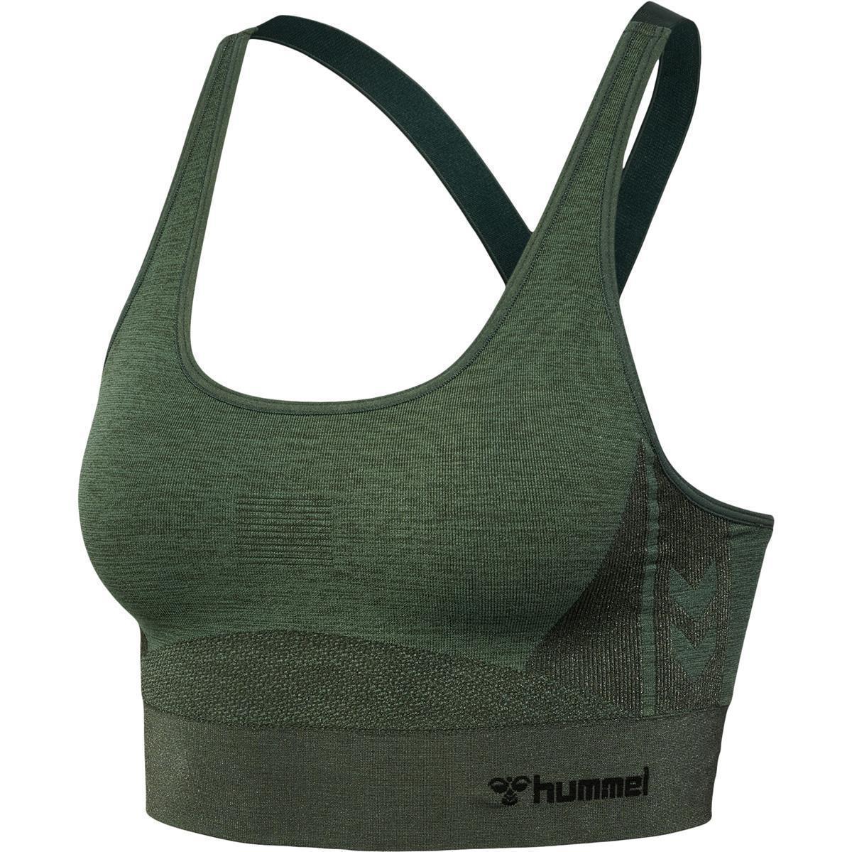 Hummel hmlCLEA SEAMLESS SPORTS TOP - CLIMBING IVY/BEETLE MELANGE - S
