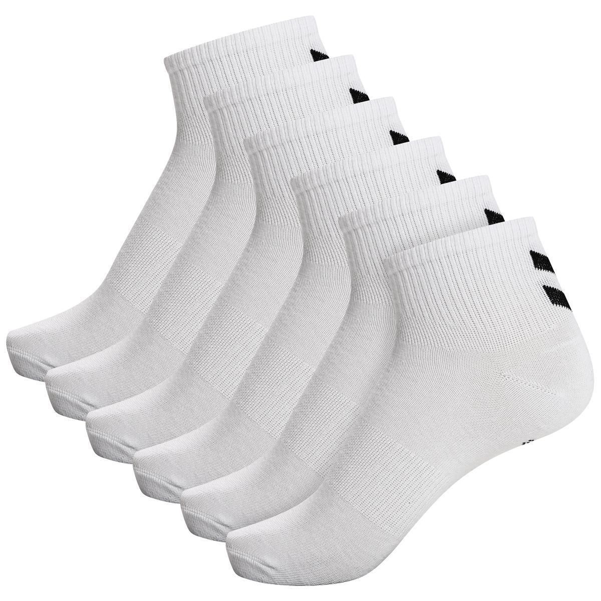 Hummel hmlCHEVRON 6-PACK MID CUT SOCKS WHITE 46-48