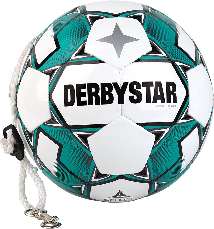 Derbystar Swing Heavy mit Leine Spezialball weiss/türkis 5