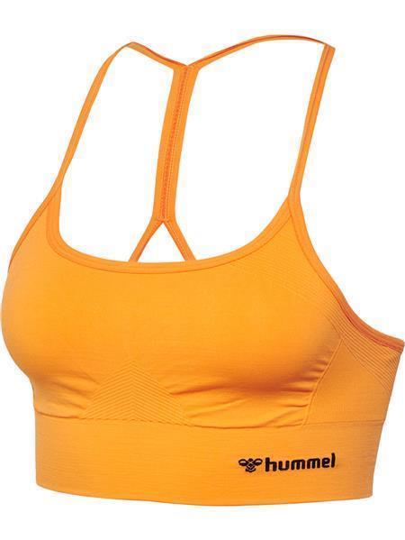 Hummel hmlTIFFY SEAMLESS SPORTS TOP - BLAZING ORANGE - XS