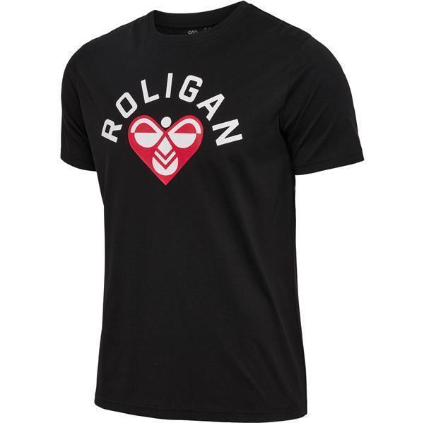 Hummel hmlROLIGAN COTTON T-SHIRT - BLACK - M