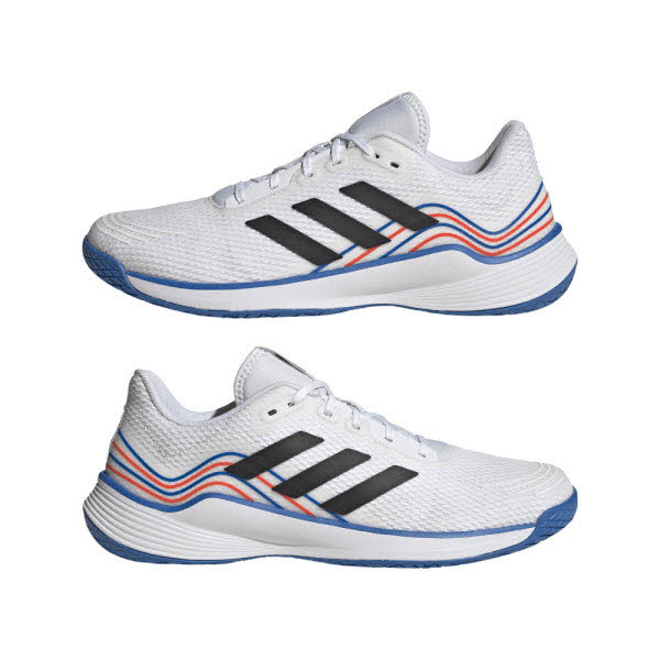 adidas Novaflight Hallenschuh Herren weiß/blau 44