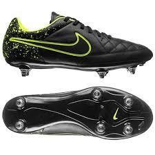 Nike Tiempo Genio Leather SG Fussballschuh schwarz/gelb 42,5