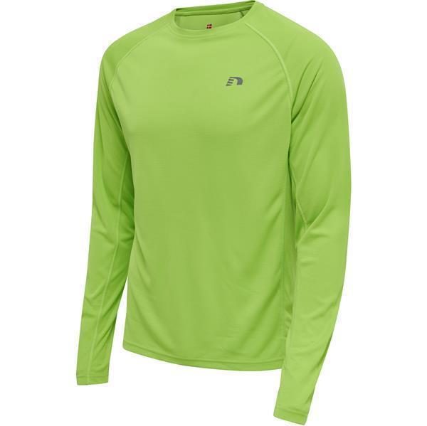 Hummel MEN CORE RUNNING T-SHIRT L/S - GREEN FLASH - 2XL