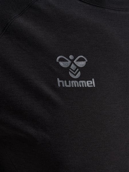 HUMMEL hmlCIMA 2.0 JERSEY S/S - BLACK MELANGE - 2XL