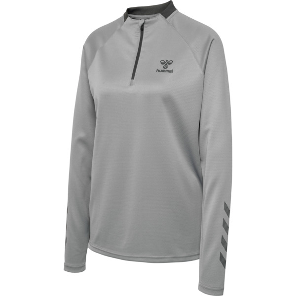 Hummel hmlGG12 ACTION HALF ZIP SWEAT WOMAN - ALLOY - XL