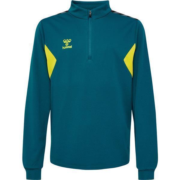 Hummel hmlAUTHENTIC HALF ZIP SWEAT KIDS - BLUE CORAL/SULPHUR SPRING - 152