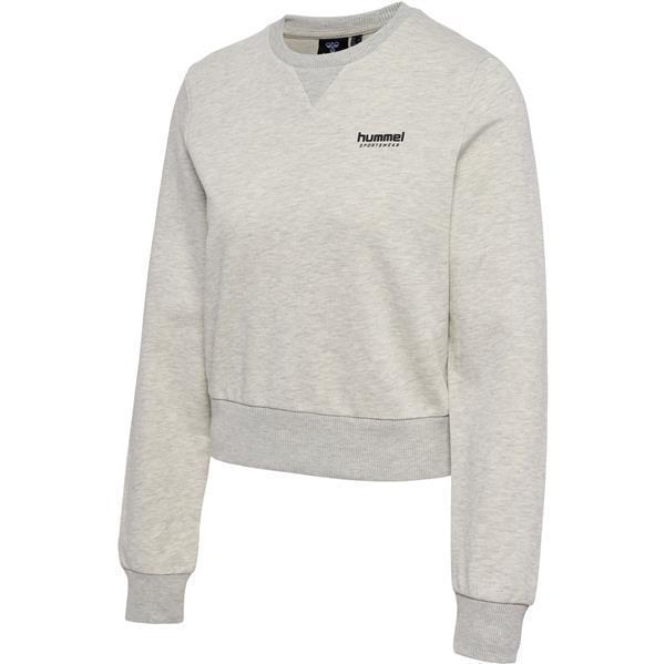 Hummel hmlLGC SHAI SHORT SWEATSHIRT - TOFU MELANGE - M
