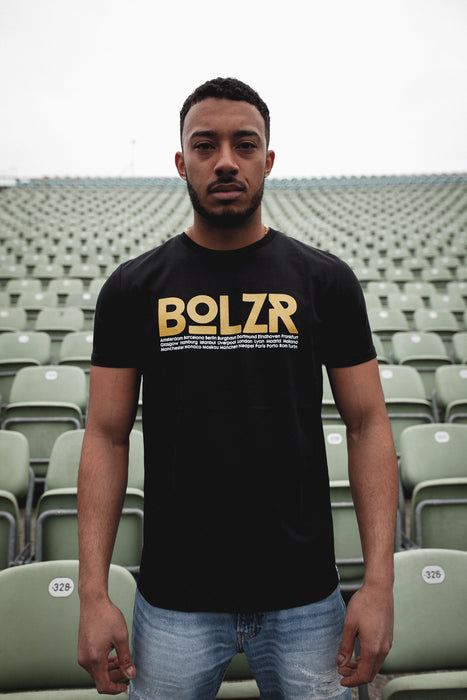 Bolzr T Shirt Schwarz Gold XL