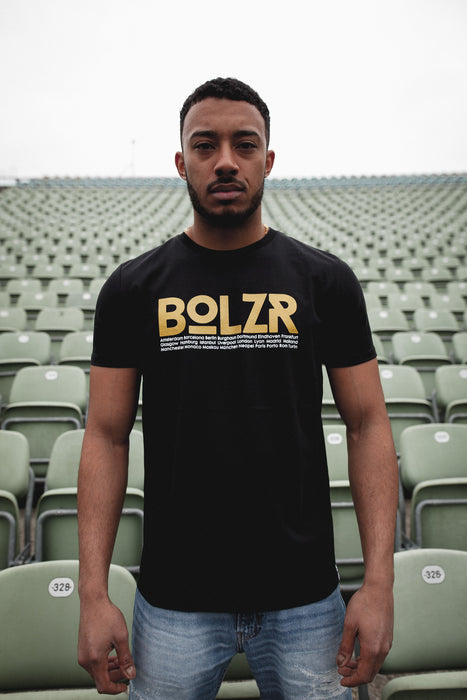 Bolzr T Shirt Schwarz Gold S