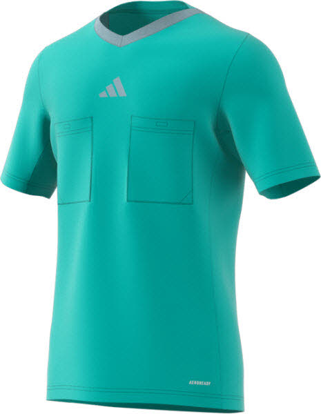 adidas Referee 22 Schiedsrichter Trikot kurzarm Herren türkis M