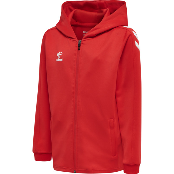 Hummel hmlCORE XK POLY ZIP HOOD SWEAT KIDS - TRUE RED - 164