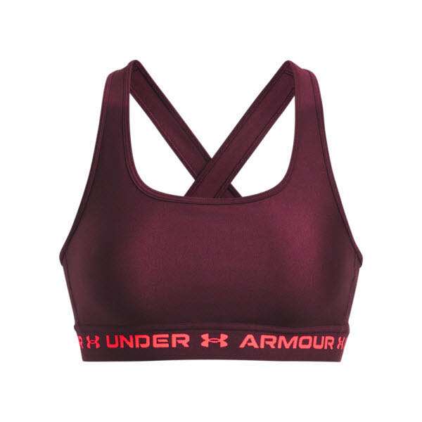 Under Armour UA Crossback Mid Bra-MRN Dunkelrot L