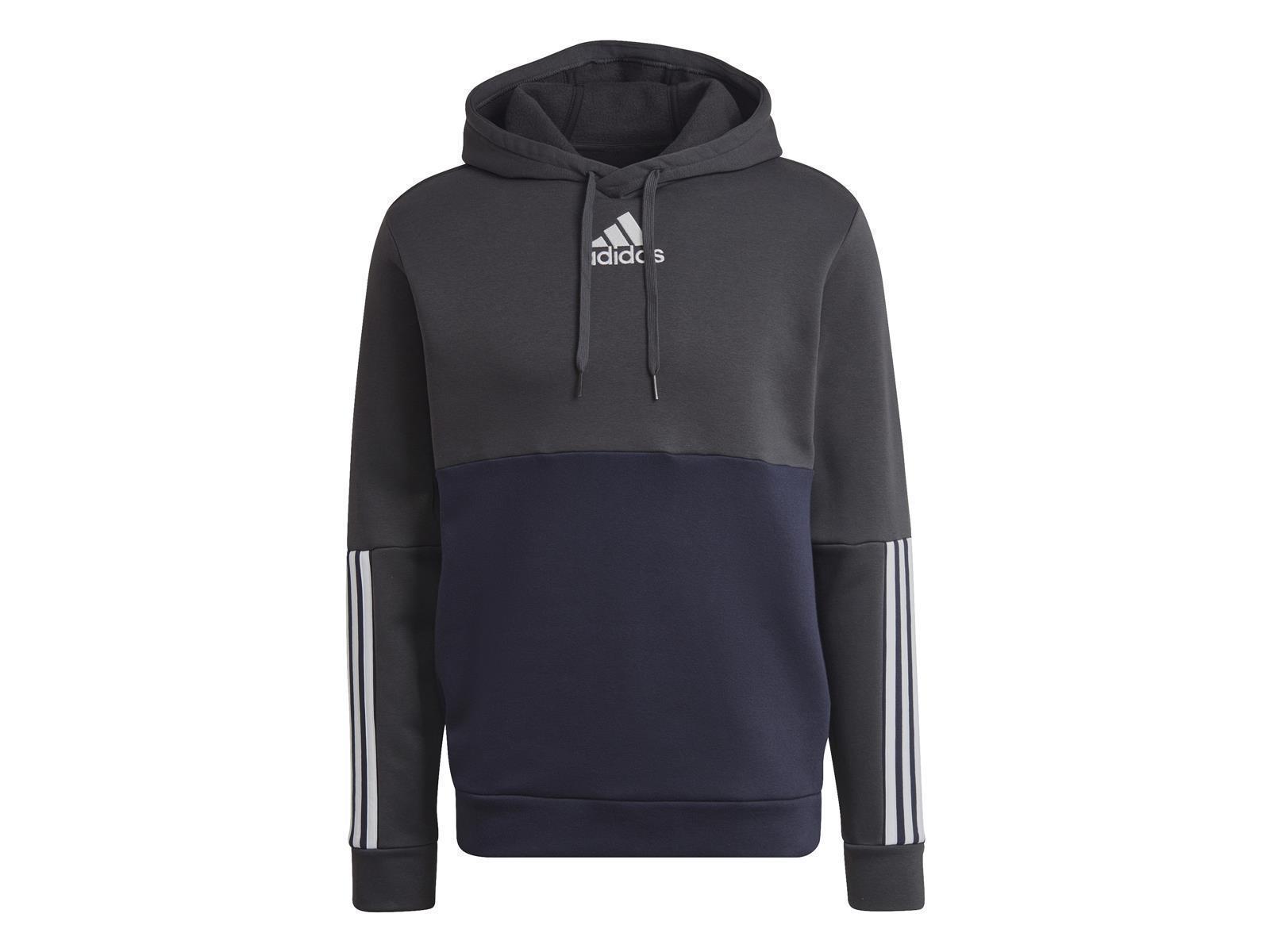 adidas Essentials Colorblock Fleece Hoodie carbon/black/legink M