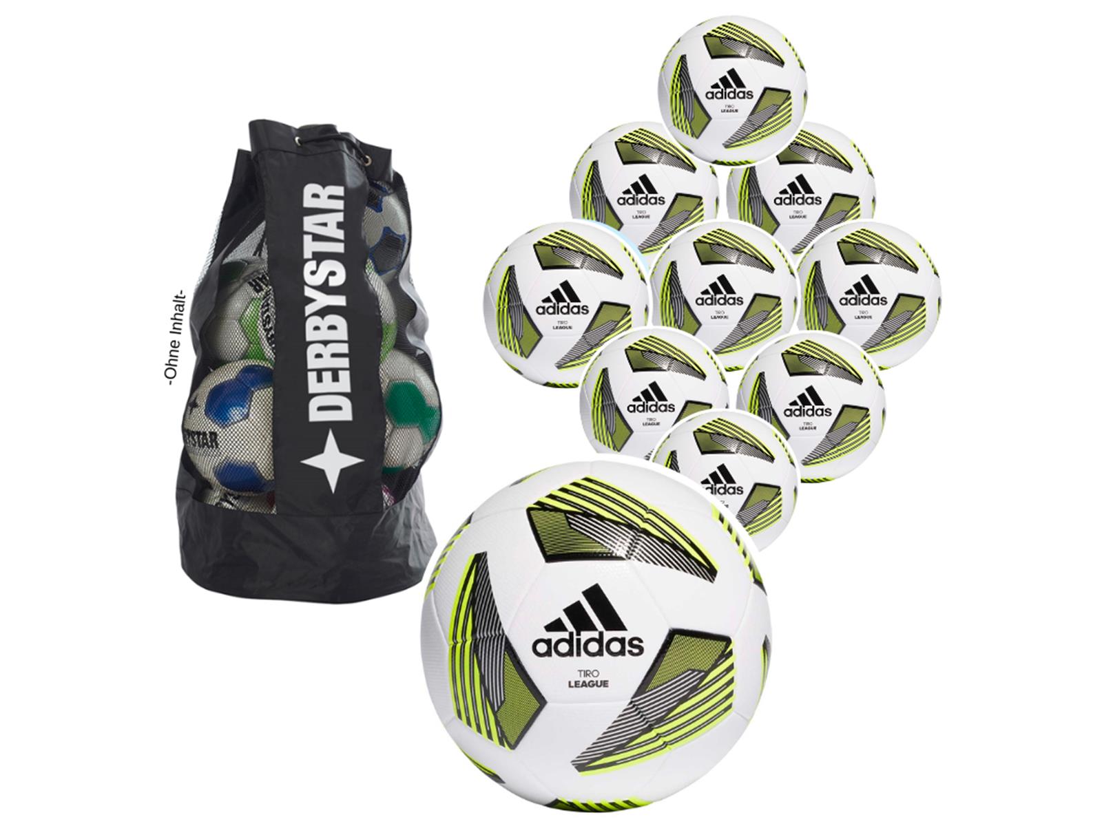 10er Ballpaket adidas TIRO LGE TSBE Trainingsball WHITE/BLACK/SILVMT/TM 5