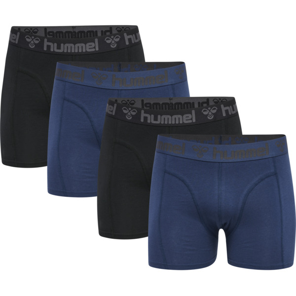 Hummel hmlMARSTON 4-PACK BOXERS BLACK/INSIGINA BLUE XL