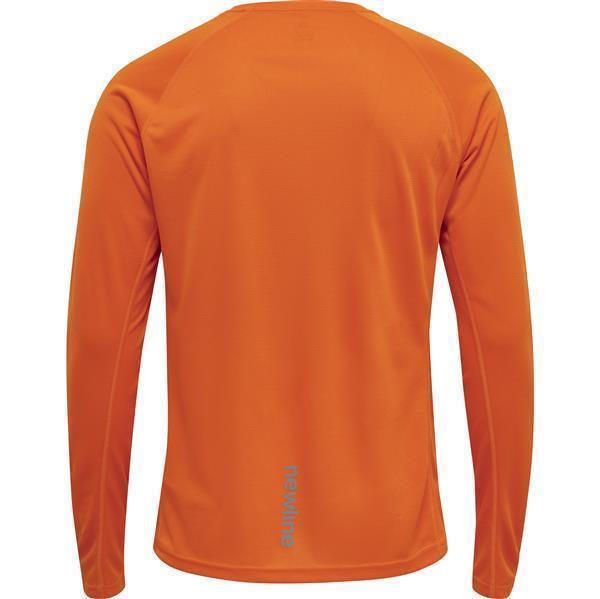 Hummel MEN CORE RUNNING T-SHIRT L/S - ORANGE TIGER - 2XL