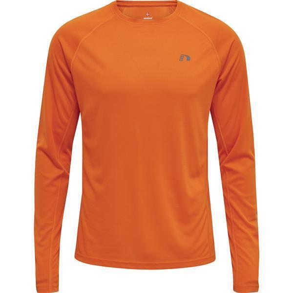Hummel MEN CORE RUNNING T-SHIRT L/S - ORANGE TIGER - 2XL