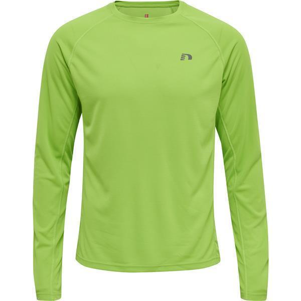 Hummel MEN CORE RUNNING T-SHIRT L/S - GREEN FLASH - 2XL