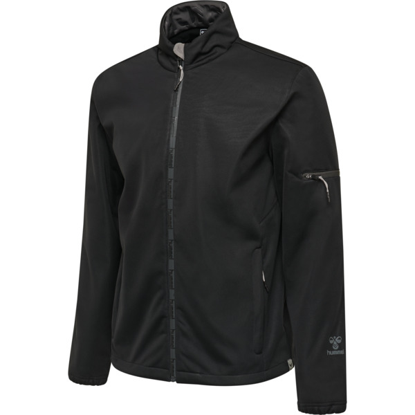 hmlNORTH SOFTSHELL JACKET KIDS - BLACK/ASPHALT - 176