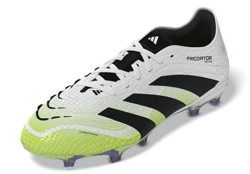 adidas  Predator Pro FG Fussballschuhe weiß/schwarz/gelb 13 (48 2/3 EU)