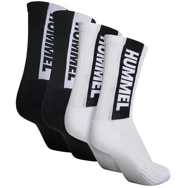 Hummel hmlLEGACY CORE 4-PACK SOCKS MIX - WHITE/BLACK - 14