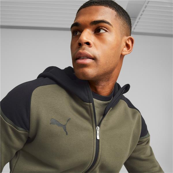 Puma Team Cup Casuals Hooded Jacke green moos L