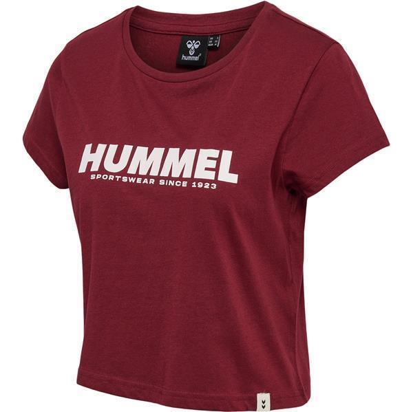 HUMMEL hmlLEGACY WOMAN CROPPED T-SHIRT - CABERNET - S