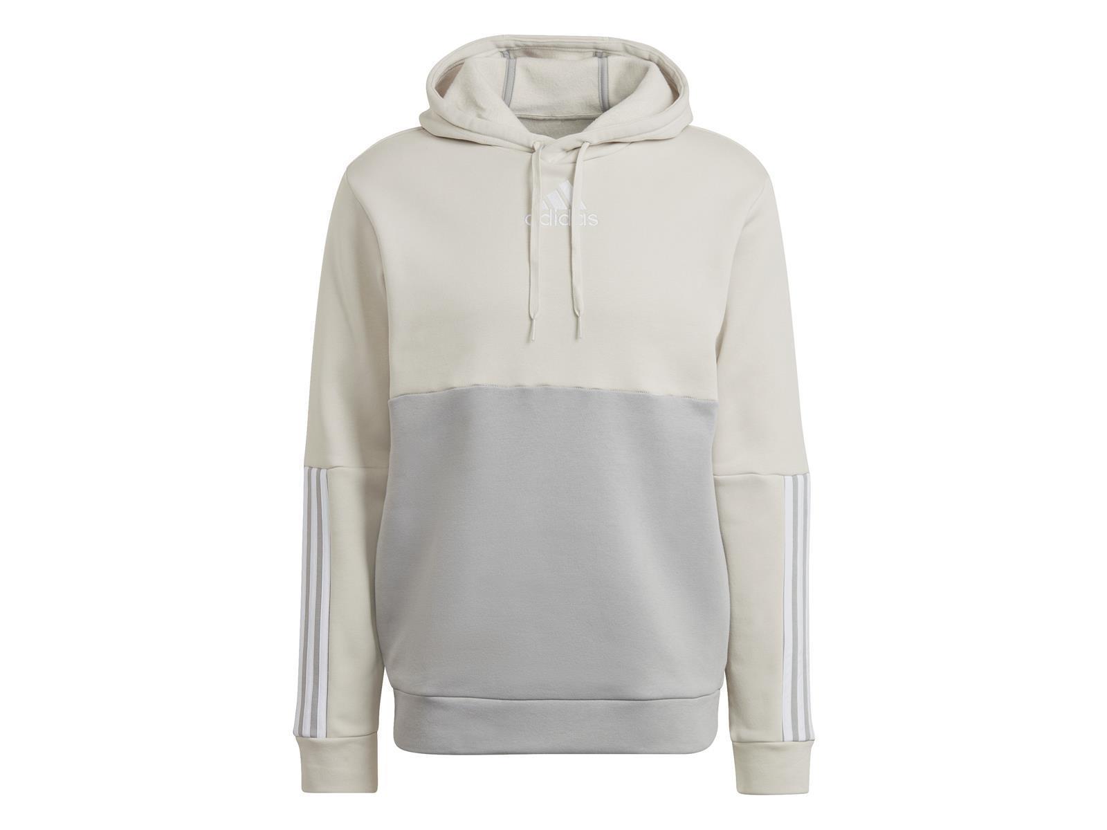 adidas Essentials Colorblock Fleece Hoodie Herren aluminium/orbit green M