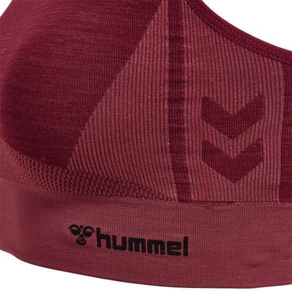 Hummel hmlCLEA SEAMLESS SPORTS TOP - CABERNET/APPLE BUTTER MELANGE - XS