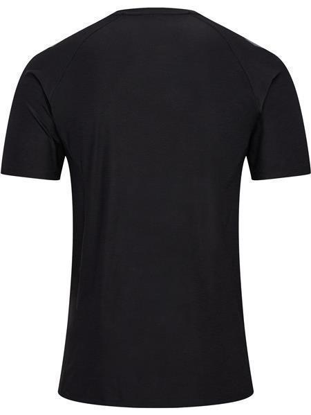 HUMMEL hmlCIMA 2.0 JERSEY S/S - BLACK MELANGE - 2XL