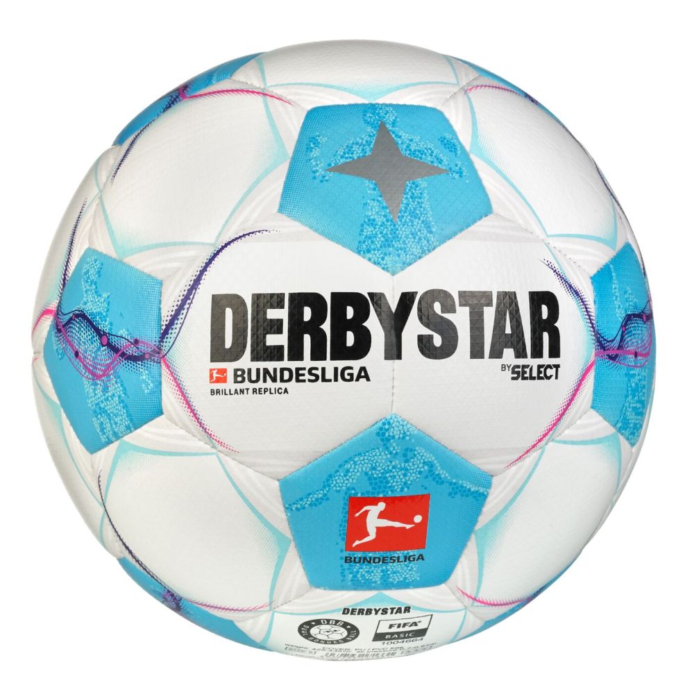 Derbystar Bundesliga Brillant Replica v 24 Trainingsball weiß/blau 5