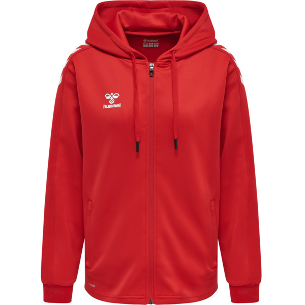 Hummel hmlCORE XK POLY ZIP HOOD SWEAT WOMAN - TRUE RED - XL