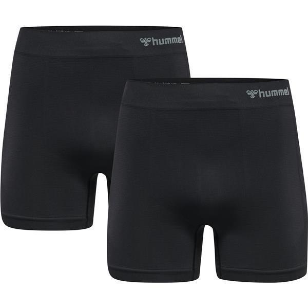 Hummel hmlJACK SEAMLESS BOXERS 2-PACK - BLACK/BLACK - M