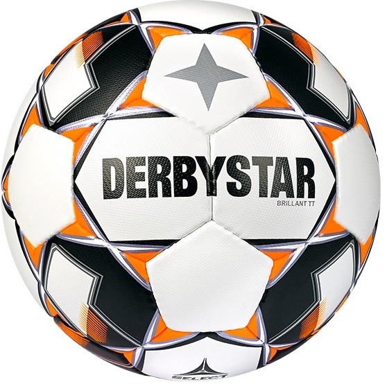 DERBYSTAR FB-BRILLANT TT AG Trainingsball weiss/schwarz/orange 5