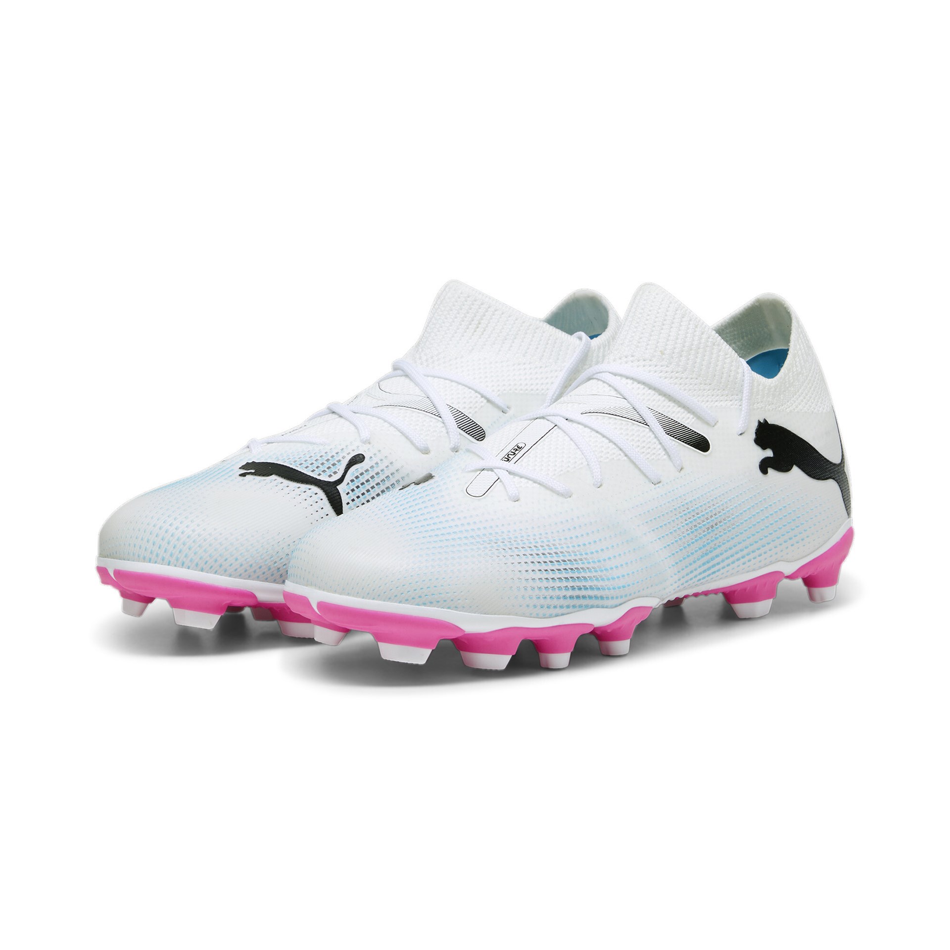 Puma Future 7 Match FG/AG Kinder puma white-black-poison pink 35,5