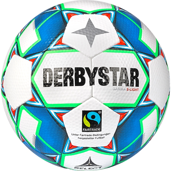 Derbystar Gamma S-Light v22,Trainingsball weiss blau grün, 3