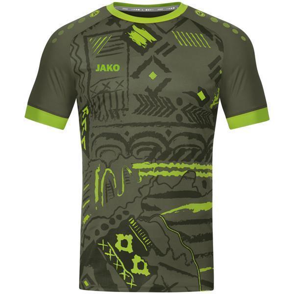 JAKO Trikot Tropicana S Khaki/Neongrün