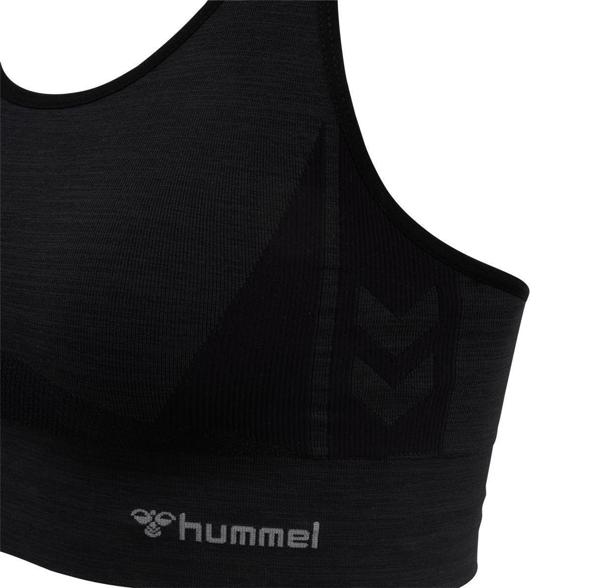 Hummel hmlCLEA SEAMLESS SPORTS TOP - BLACK MELANGE - XS