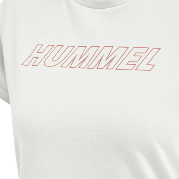 Hummel hmlTE CALI COTTON T-SHIRT - WHITE/WITHERED ROSE  - XS