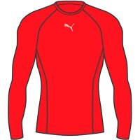 Puma Liga Baselayer Tee LS Größe XL Rot